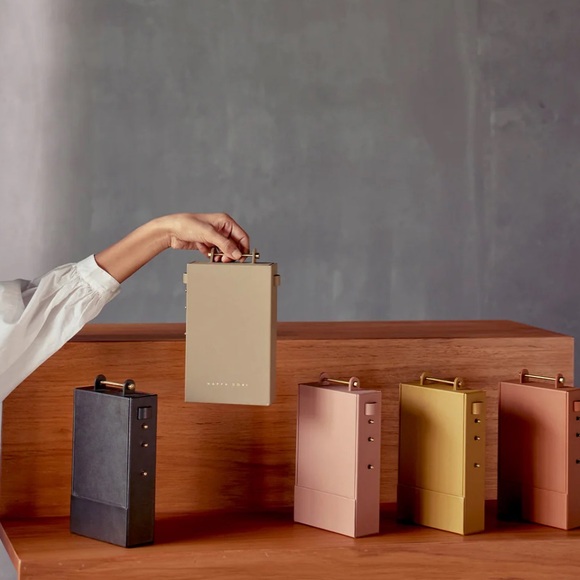 NAPPA DORI RADIO BAG STRUCTURED CROSSBODY SHOULDER BAG Tan - Picture 3 of 11